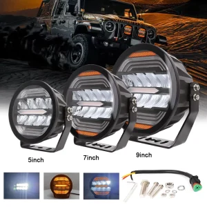5-inch High-power Circular LED Work Light DC 10-30V 6000-6500K Car Running Led Fog Light For Jeep Truck ATV 4 * 4
