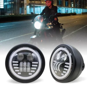 5.75 Inch Led Front Driving Headlight Turn Signal Auxiliary DRL Off Road Vehicle High Low Beam Round Car Fog Light