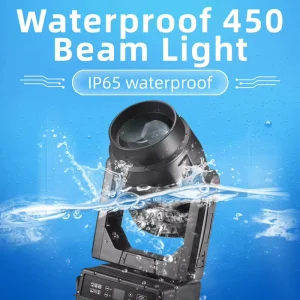 500W IP65 Waterproof Moving Head Beam Light DMX512 Outdoor 3° Linear Focus Prism Gobo Strobe for Concert Outdoor Stage Show
