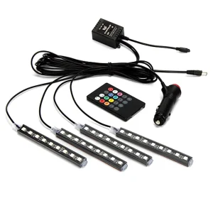 5050 RGB Car LED Strip Lamp USB Focos Led Para Autos Atmosphere Decoration Ambient Lights Car Accessories Interior Light