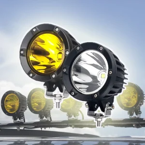 50W LED Work Light Auto Electrical System Convoy Mini Driving Light Dual Color Motorcycle DRL Trucks Cars