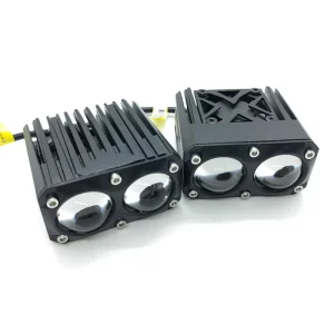 50W Super Bright LED Motorcycle Spotlight Dual Color Waterproof Headlight Lighting System 12V 24V Motorcycles Yellow Beam