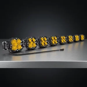 51 Inch 8 Pod Modular Linkable Aluminum Yellow LED Light Bar 240W 5000LM Combo Beam IP67 Waterproof 10 30V DC for SUV Truck ATV