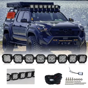 52 Inch 80W LED Cube Spot Driving Beam Fog Work Light 5 Inch Amber for Off-road Vehicles Auxiliary LED Lights
