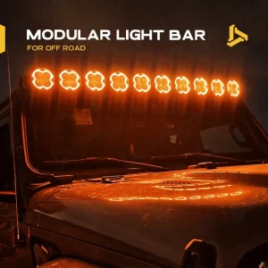 52 Inch Modular LED Roof Light Bar Amber DRL for Land Cruiser 300 LC79 Ranger Hilux Patrol Y62 Overland 4X4 Off Road Spot Light
