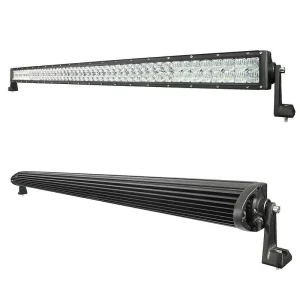 52 Inch RGB LED Light Bar 300W Truck Roof Offroad 5D Straight APP Control with Wire Harness