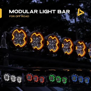52 Inch RGB Modular 4X4 LED Off Road Roof Driving Light Bar Accessories for Ford F150 Toyota Hilux Ranger Silverado Land Cruiser
