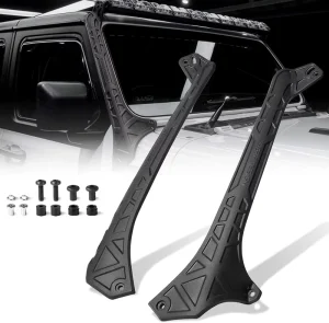 52″ LED Light Bar Mount for Jeep Wrangler JL Gladiator JT Upper Windshield A Pillar Mounting Brackets