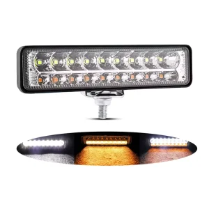 54W 18LED Work Light Dual Color 6 Inch White Yellow LED Spot Driving Fog Light Bar for 4×4 Off-road Vehicle Light