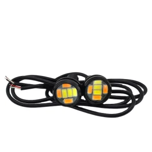 5630 6SMD 23毫米 12V 5W 7000K 汽车鹰眼聚光灯 双色 DRL 转向灯
