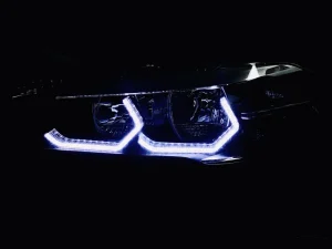 5D Crysta Angel Eyes Daytime Running Lights LED DRL T8 09 WRGB Halo Rings LED Headlight Upgrade Easy Installtion LED Shroud