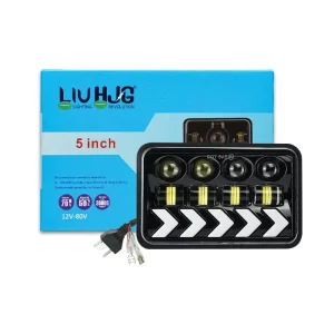 5Inch Motorcycle Headlight 12 80V White Color Motorcycle Lighting Systems Yellow Right Arrow Mark Type Motorcycle Light