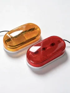 5LED 12V 24V Oval Truck Side Marker Light Waterproof Trailer Clearance Lamp