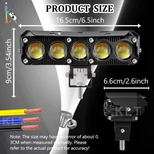 5Lens Led Projector Spotlight Work Light Headlight Motorcycle Lighting Systems With Double Cooling Fans Led for Car