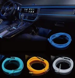 5M E Cold Light Ambience Lamp Line Car Lights Neon Car LED RGB Neon Interior Atmosphere Light Strip