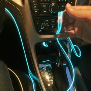 5M EL Cold Light Ambience Lamp Line Car Neon LED RGB Neon Interior Atmosphere Light Strip Car El Wire