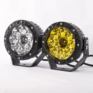 5inch LED Driving Light 5.5inch White Light 45W Yellow LED Work Light 12V24V Car Spotlight for Truck Tractor Car Offroad Vehicle