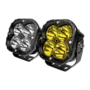5×5 Inch 80W Customized Color LED Fog Work Light for Off Road Vehicles Motorcycles Auxiliary Features Auto Exterior Lighting