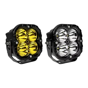 5×5 Inch 80W LED Cube Pods Driving Fog Amber Off Road Work Light for Off-road Vehicles Motorcycles Auxiliary LED Lights