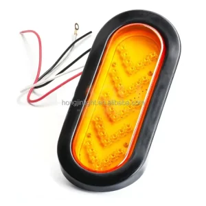 6″ 35W 35LED Amber Oval LED Arrow Tail Light Turn Signal for Truck Trailer MK-TS05 10-30V