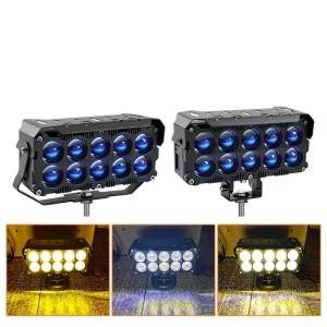 6 8 10 Lens Blue Coated Auxiliary Motorcycle Spotlight Fog Light Electric Driving Spot Lamp for Car 4×4 Offroad SUV ATV Truck