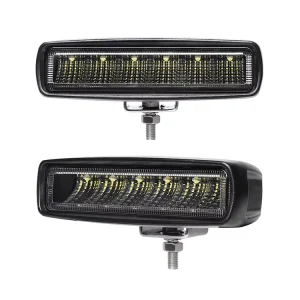 6 Inch 36W Slim Dual Color LED Light Bar Red and White Reverse Brake Work Lamp Spot Flood Combo Truck SUV RB636W