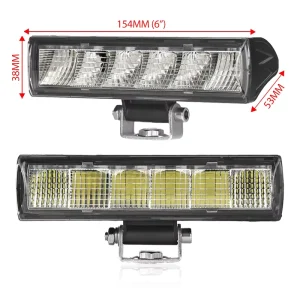 6 Inch Daytime Running Light Spotlight 18W 12V 24V LED Work Light Bar