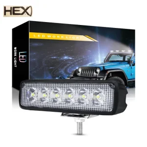 6 Inch LED Light Bar Off Road Truck Work Lights 18W Led Work Light Bar for Tractor Pickup ATV 4×4 SUV 12V 24V