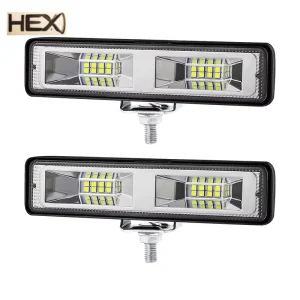 6 Inch LED Truck Work Lights Bar COB Off Road Led Light 48W Spotlight Fog Lamp Car Accessories 12V 24V for Automobile Tractor
