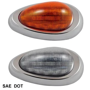 6 Inch X 3 Inch Heavy Duty LED Marker & Clearance Side Lights for Trailer Truck DOT FMVSS108 SAE RoHS
