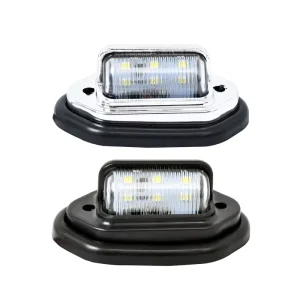 6 LED Car License Number Plate Light for SUV Truck Trailer Van Tag Step Lamp White Bulbs