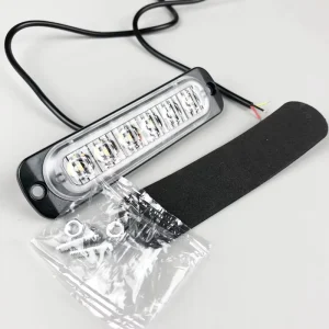 6 LED Emergency Warning Strobe Lights Deck Grille LED Strobe Lights Car Truck 12V 24V Boat Side Marker Light