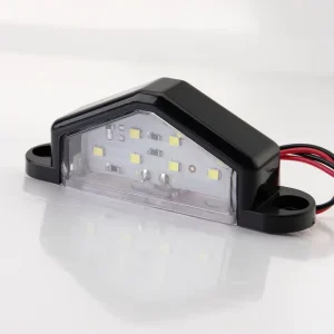 6 LED License Plate Light for Trailer Truck Van RV Car Modification Cross Border Triangle Standard Fitment