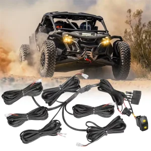 6 Outputs Flasher Relay Blinker Left Right Turn Signal Car Wiring Harness Kit for Polaris Can Am Kawasaki CFMOTO