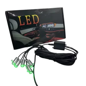 6 in 1 RGB LED Car Interior Lights 6000K Ambient Light IP67 Waterproof 12V Strips APP Remote Control AUTO IDEAL