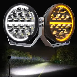 6.5 7inch 12V 24V E mark Round DRL Auxiliary Car LED Driving Work Light Spot Offroad for Vehicle Truck 4X4