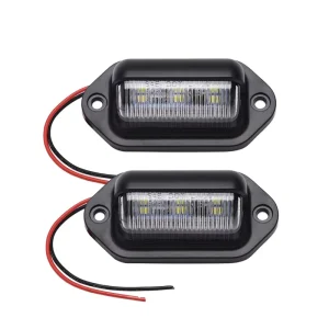 6000K Natural White 6SMD LED License Plate Light 12 24V 2-Year Warranty for Cars Trucks SUVs Trailers RVs Boats