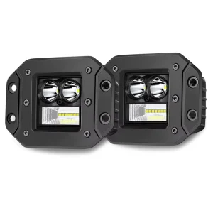 6000K White Light Combo Beam 4.8 Inch Flush Mount Off Road LED Work Lights Bumper Light