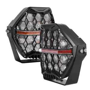 6000LM 7inch LED Work Lights 120W Honeycomb LED Work Lamp Car Off Road Driving Lights for Truck Jeep Trailer Vehicle