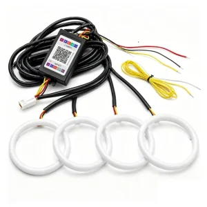 60MM 70MM 80MM 90MM 100MM 120MM Automotive LED Headlight COB Halo Ring Angel Eye Fog Light Daytime Running Light Dream Color