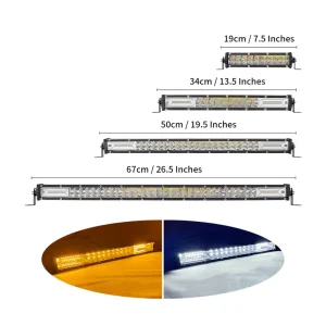 60W 120W 180W 240W Slim Dual Row White Yellow LED Light Bar Spot Flood Combo Beam Offroad Driving Work Light for Truck ATV UTV