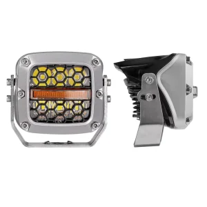 60W Honeycomb Shaped 10 Bulb 6W/ Piece White DRL Amber Indicator Led Work Light for Jeep Offroad Vehicle
