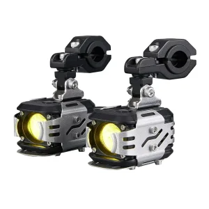 60W Wired Backlight Switch Fog Auxiliary LED Motorcycle Kit Lights