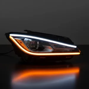 60mm Sequential Flowing RGB Daytime Running Light DRL Multi-Color LED Strip Turn Signal Lights for Headlight