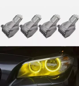 黄色 63117343876 车头灯 Drl 日间灯 LED 模块控制单元 天使眼 适用于宝马 5 系 F10 F18 Lci