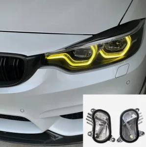 柠檬黄 63117493229 63117493230 车头灯 LED DRL 日间行车灯模块 天使眼 适用于 4 系列 F32 F36