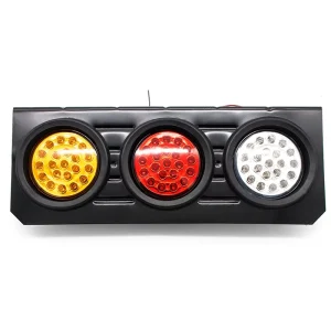 63LED 12V 24V Tail Light Turn Signal Indicator Stop Lamp Rear Brake Light Taillight for Car Truck Trailer Caravan Three color