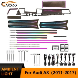 64-Color Symphony Ambient Light for Audi A8 D4 Interior LED Lighting Decorative Accessories