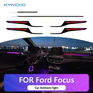 64 Colors Interior Lighting for Ford Focus LED Car Ambient Light Bluetooth App Control 12V Auto Interior Lighting