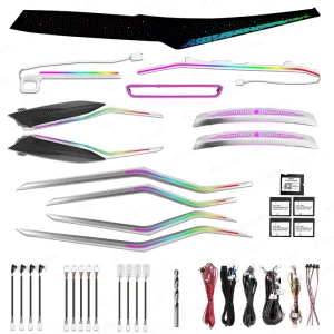 64 Colors LED Car Interior Ambient Lighting for BMW 3 Series G20 G21 Atmosphere Strip Accessories Upgrade